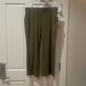 Eddie Bauer Olive Wide Leg Pants size large